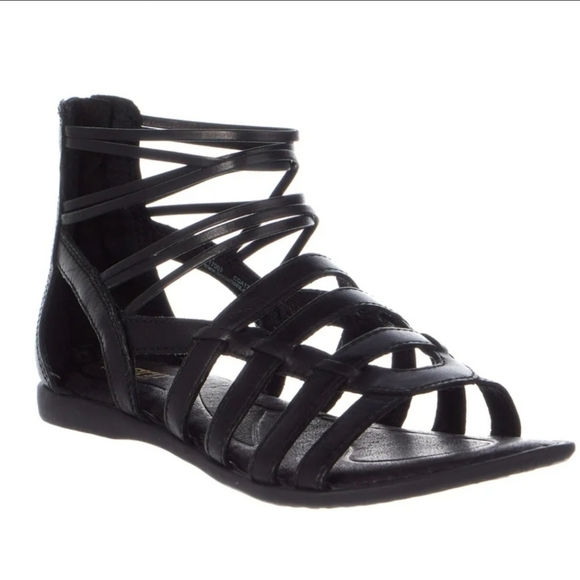 Born Black Leather Sandals Womens 8 - Picture 1 of 10